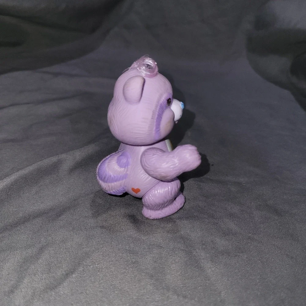 Vintage 80's Care Bear Cousin Bright Heart Raccoon Poseable Figure Toy